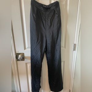 High Waist Satin Trousers